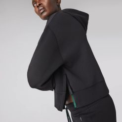 Sweatshirts | LACOSTE Sweatshirt A Capuche Jogger Femme Lacoste Avec Passe-Pouce