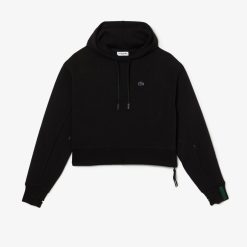 Sweatshirts | LACOSTE Sweatshirt A Capuche Jogger Femme Lacoste Avec Passe-Pouce