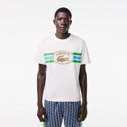 T-Shirts | LACOSTE T-Shirt Imprime Monogramme Regular Fit En Coton