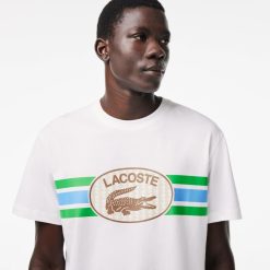 T-Shirts | LACOSTE T-Shirt Imprime Monogramme Regular Fit En Coton