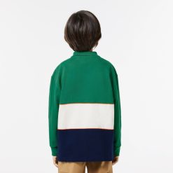 Vetements Garcon | LACOSTE Polo Manches Longues Color-Block En Pique De Coton