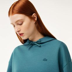 Sweatshirts | LACOSTE Sweatshirt A Capuche Jogger Femme Lacoste Avec Passe-Pouce