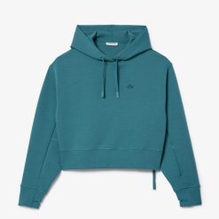 Sweatshirts | LACOSTE Sweatshirt A Capuche Jogger Femme Lacoste Avec Passe-Pouce