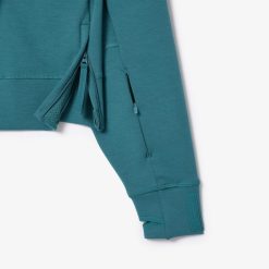 Sweatshirts | LACOSTE Sweatshirt A Capuche Jogger Femme Lacoste Avec Passe-Pouce