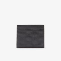 Portefeuilles & Petite Maroquinerie | LACOSTE Portefeuille Chantaco En Cuir Pique Embosse 8 Cartes