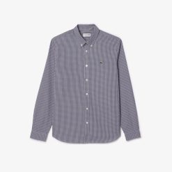 Chemises | LACOSTE Chemise Regular Fit En Coton Premium A Carreaux