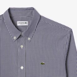 Chemises | LACOSTE Chemise Regular Fit En Coton Premium A Carreaux