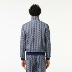 Survetements | LACOSTE Sweatshirt Zippe Paris Jacquard Monogramme