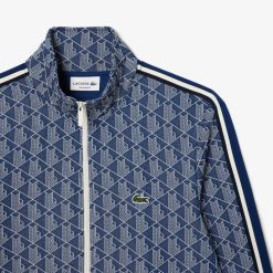 Survetements | LACOSTE Sweatshirt Zippe Paris Jacquard Monogramme