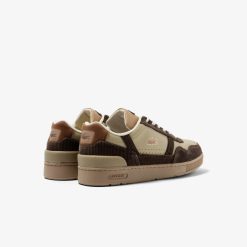 Chaussures | LACOSTE Sneakers T-Clip Junior En Cuir Velours