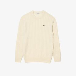 Pullovers | LACOSTE Pull Classic Fit Maille Torsadee En Laine