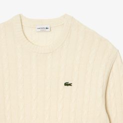 Pullovers | LACOSTE Pull Classic Fit Maille Torsadee En Laine