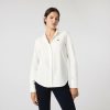 Chemises & Hauts | LACOSTE Chemise Femme A Col Francais Lacoste En Pique De Coton