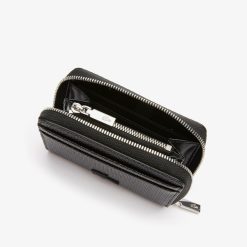 Portefeuilles & Petite Maroquinerie | LACOSTE Petit Porte-Monnaie Unie Chantaco Zippe En Cuir Premium