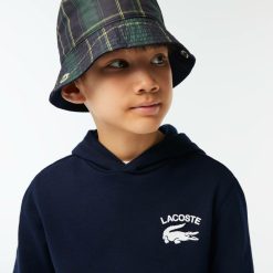 Vetements Garcon | LACOSTE Sweatshirt A Capuche Garcon Lacoste Avec Imprimes