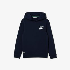 Vetements Garcon | LACOSTE Sweatshirt A Capuche Garcon Lacoste Avec Imprimes