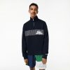 Sweatshirts | LACOSTE Sweatshirt Col Zippe Homme Lacoste Loose Fit En Coton Biologique