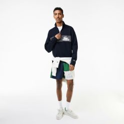 Sweatshirts | LACOSTE Sweatshirt Col Zippe Homme Lacoste Loose Fit En Coton Biologique