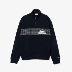 Sweatshirts | LACOSTE Sweatshirt Col Zippe Homme Lacoste Loose Fit En Coton Biologique