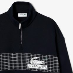 Sweatshirts | LACOSTE Sweatshirt Col Zippe Homme Lacoste Loose Fit En Coton Biologique