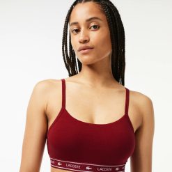 Sous-Vetements Et Vetements D'Interieur | LACOSTE Brassiere Avec Bande Siglee En Coton Stretch