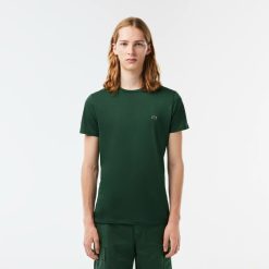 T-Shirts | LACOSTE T-Shirt Col Rond En Jersey De Coton Pima Uni