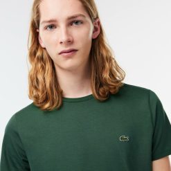 T-Shirts | LACOSTE T-Shirt Col Rond En Jersey De Coton Pima Uni