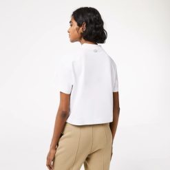 T-Shirts | LACOSTE T-Shirt Femme Lacoste Oversize Fit En Jersey De Coton