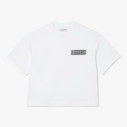 T-Shirts | LACOSTE T-Shirt Femme Lacoste Oversize Fit En Jersey De Coton