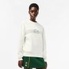 Sweatshirts | LACOSTE Sweatshirt Col Rond Femme Lacoste Imprime Filet De Tennis