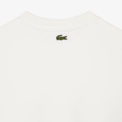 Sweatshirts | LACOSTE Sweatshirt Col Rond Femme Lacoste Imprime Filet De Tennis