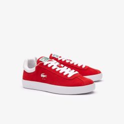 Sneakers | LACOSTE Sneakers Baseshot Femme En Cuir Velours