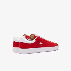 Sneakers | LACOSTE Sneakers Baseshot Femme En Cuir Velours