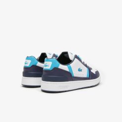 Sneakers | LACOSTE Sneakers T-Clip Homme Lacoste En Cuir Color-Block