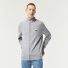 Pullovers | LACOSTE Pull Zippe A Col Montant En Coton Biologique Uni