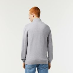 Pullovers | LACOSTE Pull Zippe A Col Montant En Coton Biologique Uni