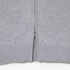 Pullovers | LACOSTE Pull Zippe A Col Montant En Coton Biologique Uni