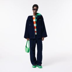 Manteaux & Vestes | LACOSTE Manteau Court Oversize A Capuche En Laine Recyclee