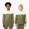 Vetements Fille | LACOSTE Sweatshirt Enfant Color-Block En Molleton De Coton Biologique