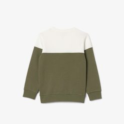 Vetements Fille | LACOSTE Sweatshirt Enfant Color-Block En Molleton De Coton Biologique