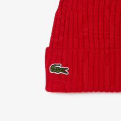 Chapeaux & Casquettes | LACOSTE Bonnet En Laine Cotelee