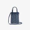 Sacs A Bandouliere | LACOSTE Mini Sac Cabas Zely Monogramme En Toile Enduite