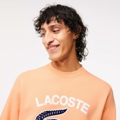 Sweatshirts | LACOSTE Sweatshirt Homme Lacoste Col Rond Imprime Crocodile