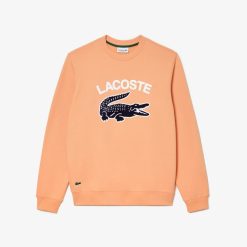 Sweatshirts | LACOSTE Sweatshirt Homme Lacoste Col Rond Imprime Crocodile