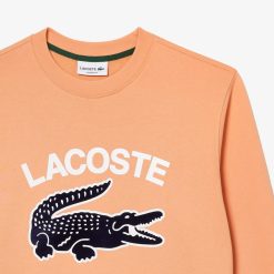 Sweatshirts | LACOSTE Sweatshirt Homme Lacoste Col Rond Imprime Crocodile