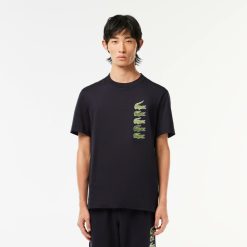 T-Shirts | LACOSTE T-Shirt Regular Fit Avec Crocodiles Iconiques