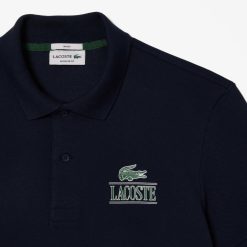 Polos | LACOSTE Polo Mini Pique Stretch Imprime Signature Lacoste