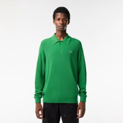 Pullovers | LACOSTE Pull Homme Lacoste Relaxed Fit Col Polo En Laine