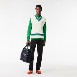 Pullovers | LACOSTE Pull Homme Lacoste Relaxed Fit Col Polo En Laine