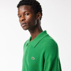 Pullovers | LACOSTE Pull Homme Lacoste Relaxed Fit Col Polo En Laine